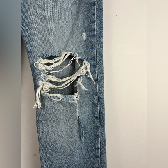 Zara Distressed High Rise Mom Jeans - Picture 3 of 13
